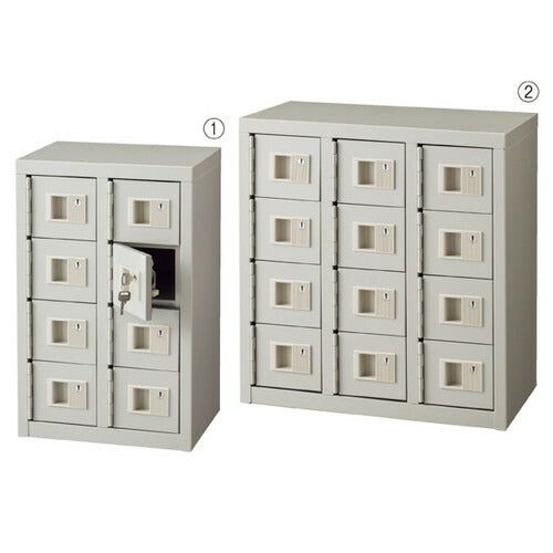 店舗用品店舗運営用品貴重品ロッカー(シリンダー錠)2列4段の商品画像