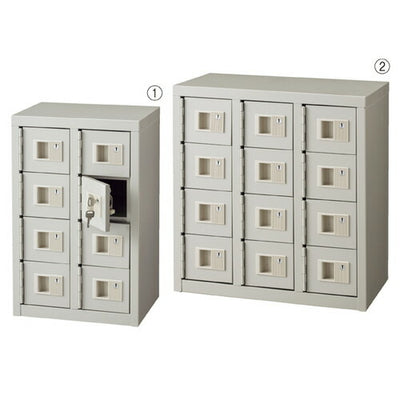 店舗用品店舗運営用品貴重品ロッカー(シリンダー錠)2列4段の商品画像