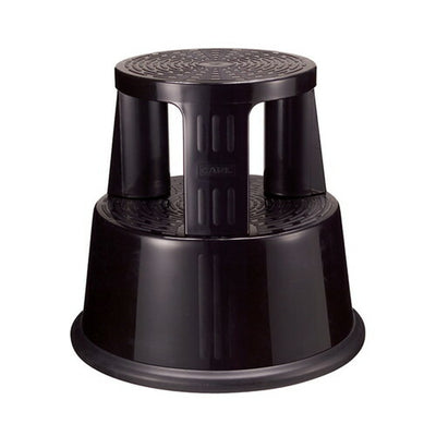 店舗用品店舗運営用品キャスター付き踏み台ブラックの商品画像