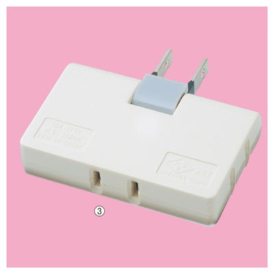 店舗用品照明プラグタップ【コンセント用】耐トラ付きコーナータップ3口の商品画像