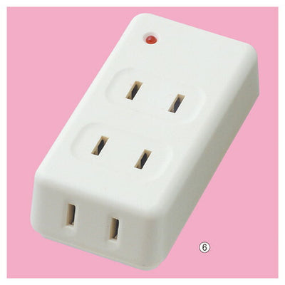 店舗用品照明プラグタップ【コンセント用】雷サージ付フロントタップ3口の商品画像