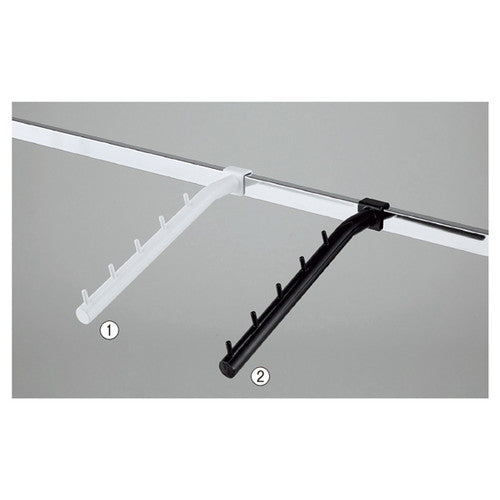 店舗用品システム什器5連掛けハンガーブラックの商品画像