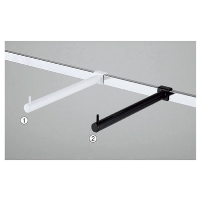 店舗用品システム什器フェイスアウトハンガーシングルホワイトの商品画像