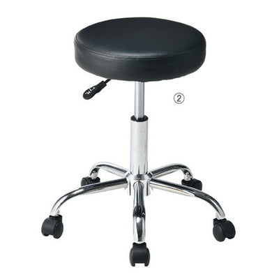 店舗用品店舗運営用品昇降式ラウンドバースツール座厚手タイプブラックの商品画像