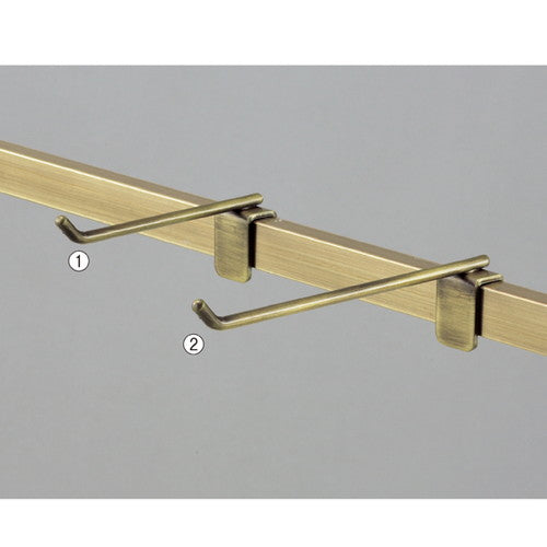 店舗用品システム什器フックハンガー(直径6mm)アンティークゴールドL10cm【5本】の商品画像