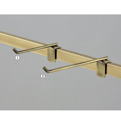 店舗用品システム什器フックハンガー(直径6mm)アンティークゴールドL10cm【5本】の商品画像