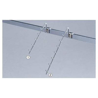 店舗用品システム什器小物ハンガー45°5連掛けの商品画像