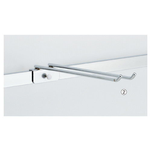 店舗用品システム什器ダブルフック(直径8mm)L35cmの商品画像
