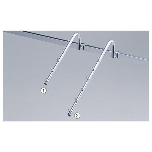 店舗用品システム什器傾斜ハンガー30°5連掛けの商品画像