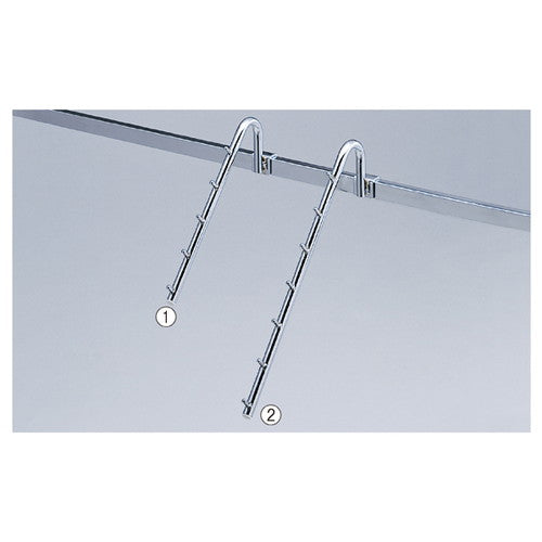 店舗用品システム什器傾斜ハンガー45°5連掛けの商品画像