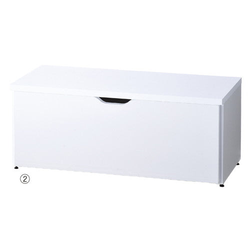 店舗用品システム什器木製コの字テーブル付き収納トロッコW90cm用ダークブラウンの商品画像