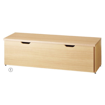 店舗用品システム什器収納トロッココの字テーブル付きW120cm用エクリュの商品画像