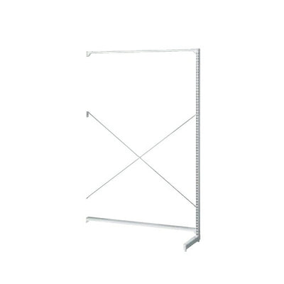 店舗用品システム什器BR50片面ホワイトオープンタイプW120cm連結タイプH135cmの商品画像