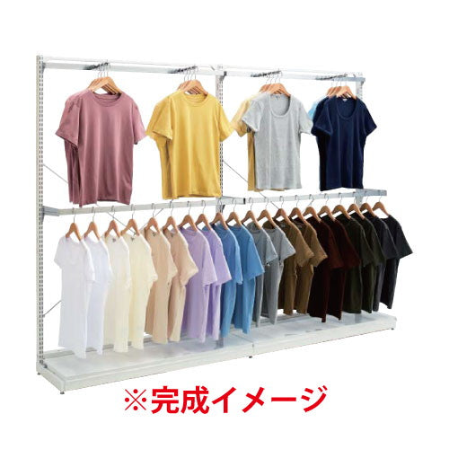 (連結) ベーシックラック BR50片面 オープンタイプ W120cm×H180cm ブラック ※本体別売 kp38-540-30-3