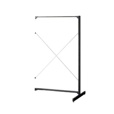 店舗用品システム什器BR50両面ブラックオープンタイプW120cmタイプ連結タイプH150cmの商品画像