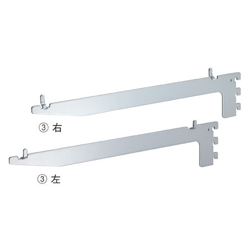 店舗用品システム什器木棚用ブラケットダボ溶接タイプ(左右セット)クロームD30cm用の商品画像