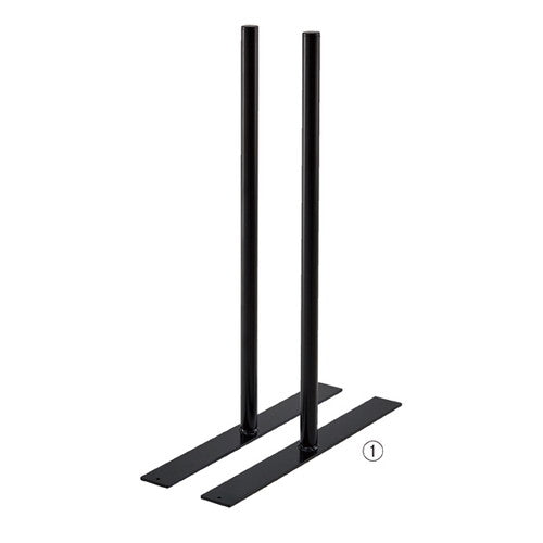 店舗用品店舗什器フェンスフレーム用自立脚ブラック【2本】の商品画像