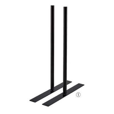 店舗用品店舗什器フェンスフレーム用自立脚ブラック【2本】の商品画像