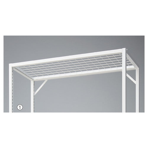 店舗用品シリーズ什器上部ネットホワイトW90cm用の商品画像