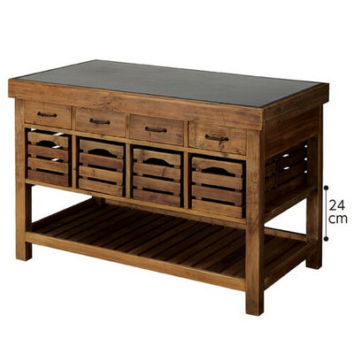 店舗用品店舗什器無垢古材アイランドテーブルチェストの商品画像