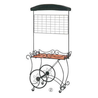 店舗用品店舗什器エレガントワゴンサテンブラックの商品画像