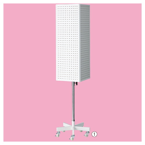 店舗用品店舗什器4面回転有孔パネル什器ラスティック柄の商品画像