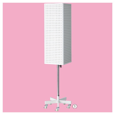 店舗用品店舗什器4面回転有孔パネル什器ラスティック柄の商品画像