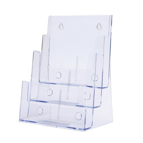 店舗用品サイン・掲示用品ツーウェイパンフレットスタンド透明A43段の商品画像