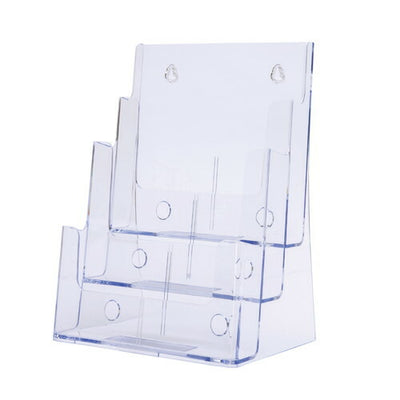 店舗用品サイン・掲示用品ツーウェイパンフレットスタンド透明A43段の商品画像
