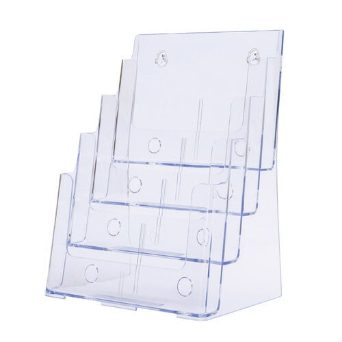 店舗用品サイン・掲示用品ツーウェイパンフレットスタンド透明A44段の商品画像