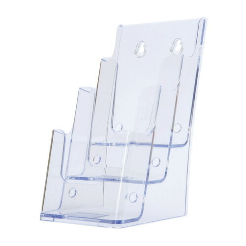 店舗用品サイン・掲示用品ツーウェイパンフレットスタンド透明A4三ツ折3段の商品画像