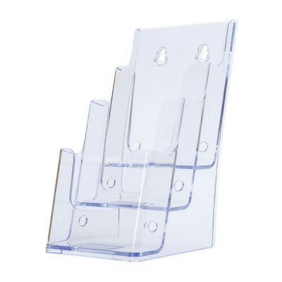 店舗用品サイン・掲示用品ツーウェイパンフレットスタンド透明A4三ツ折3段の商品画像