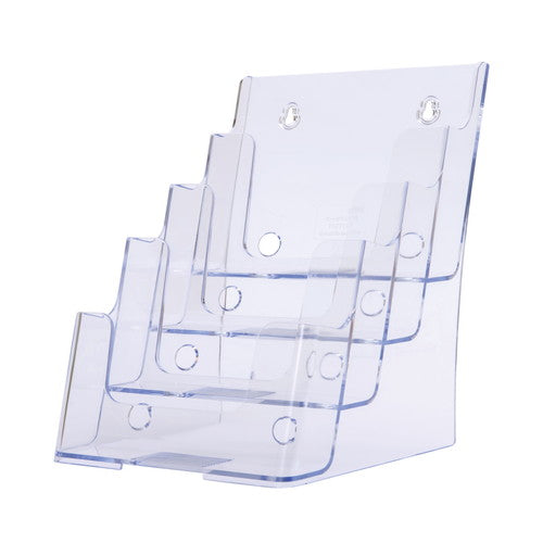 店舗用品サイン・掲示用品ツーウェイパンフレットスタンド透明A54段の商品画像