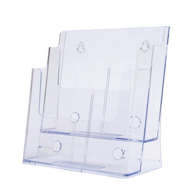 店舗用品サイン・掲示用品ツーウェイパンフレットスタンド透明A42段の商品画像