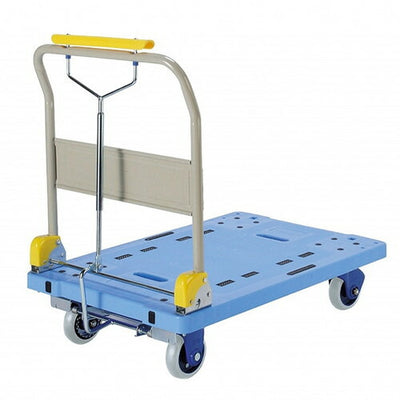 店舗用品店舗運営用品ハンドストッパー式樹脂台車静音タイプ300kgの商品画像