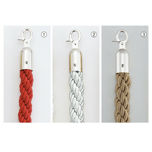 店舗用品店舗運営用品パーティション用ロープクローム用ベージュの商品画像