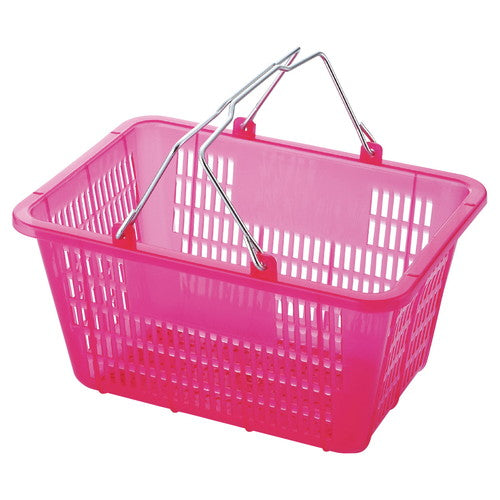 店舗用品店舗運営用品スケルトンミニバスケット(10リットル)ピンクの商品画像