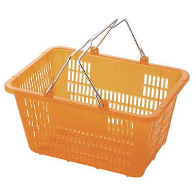 店舗用品店舗運営用品スケルトンミニバスケット(10リットル)オレンジの商品画像