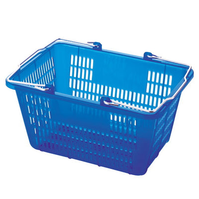 店舗用品店舗運営用品スケルトンミニバスケット(10リットル)ブルーの商品画像