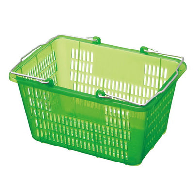 店舗用品店舗運営用品スケルトンミニバスケット(10リットル)グリーンの商品画像