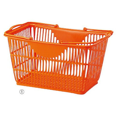 店舗用品店舗運営用品買物カゴ(28リットル)オレンジの商品画像