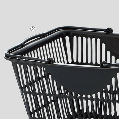 店舗用品店舗運営用品買物カゴ(28リットル)ダークグレーの商品画像