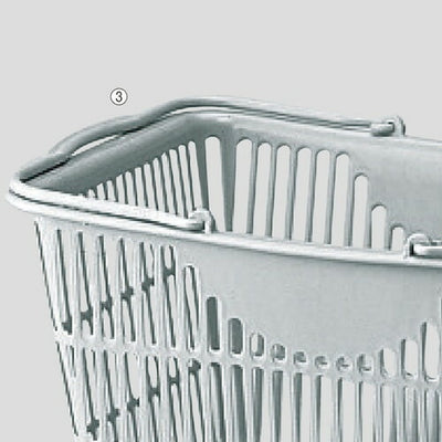 店舗用品店舗運営用品買物カゴ(28リットル)ライトグレーの商品画像
