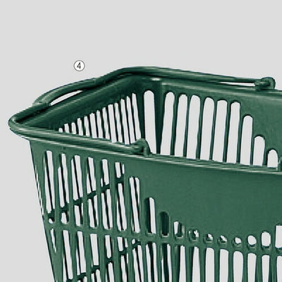 店舗用品店舗運営用品買物カゴ(28リットル)ダークグリーンの商品画像