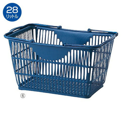 店舗用品店舗運営用品買物カゴ(28リットル)ダークブルーの商品画像