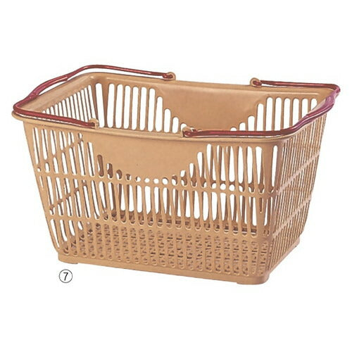 店舗用品店舗運営用品買物カゴ(28リットル)ベージュの商品画像
