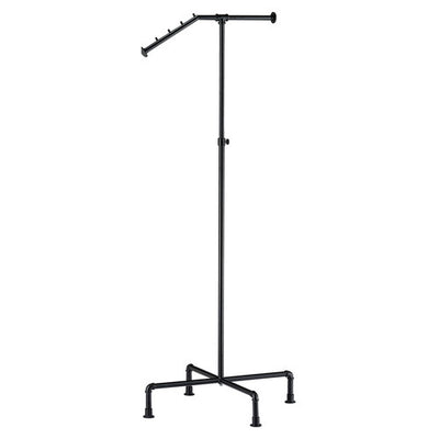 店舗用品店舗什器スマートエルボー傾斜ハンガーラックブラックの商品画像