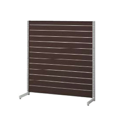 店舗用品システム什器リスタプラス中央片面タイプW120×H135cmダークブラウンの商品画像