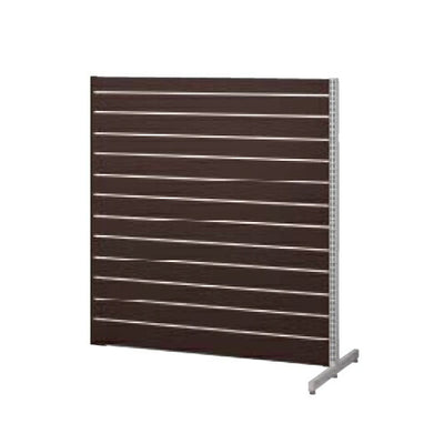 店舗用品システム什器リスタプラス中央両面タイプW120×H135cm連結タイプダークブラウンの商品画像