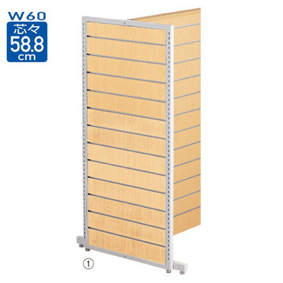 店舗用品システム什器エンドパネルリスタプラスW90・120中央両面タイプ用エクリュの商品画像